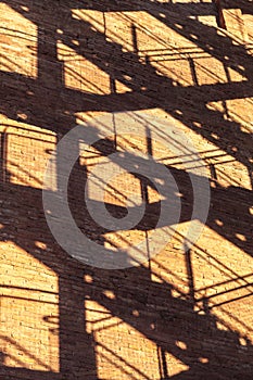 Staircase shadows in a building in Barcelona