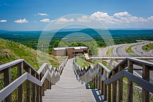 Staircase at Sideling Hill along I-68 in Maryland.
