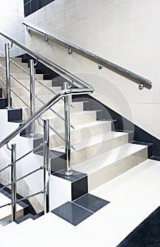 Staircase with stair railing