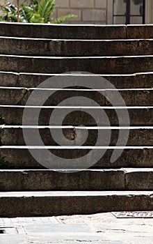 Staircase steps with shadow