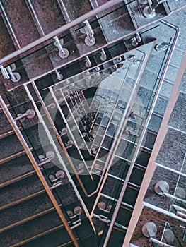 Staircase structure in a residential building.