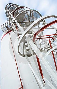 Staircase to big oil tank