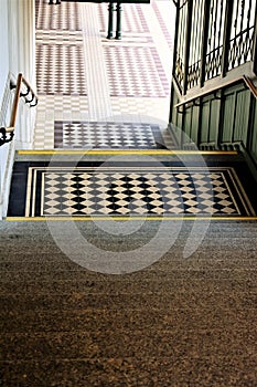 Staircase to a classic Vienna underground station