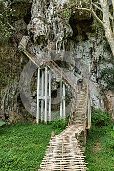 Staircase to Patok Cave in Nong Khiaw - Laos