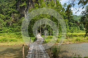 Staircase to Patok Cave in Nong Khiaw - Laos