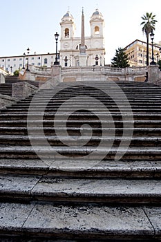 Staircase to Trinita dei Monti church photo