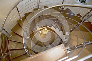 Staircase with two lamps