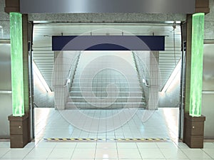 Staircase in underground passage