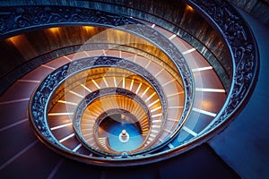 Staircase in Vatican Museums, Vatican, Rome, Italy