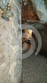 Stairs in air raid shelter