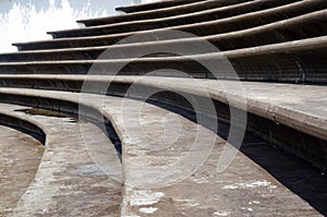 Stairs Architectural Background, Flat and Circular Stairs. photo