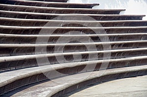 Stairs Architectural Background, Flat and Circular Stairs. photo