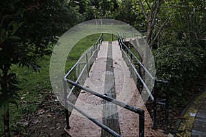 stairs in Balangan green park specially for the disabled