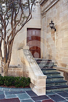 Stairs and bricks at mansion