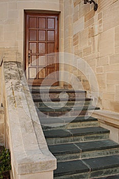 Stairs and bricks at mansion