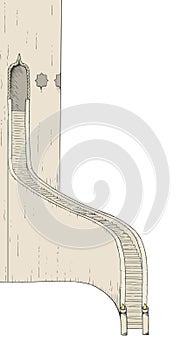 Stairs building illustration