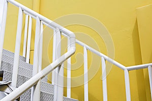 Stairs on a building modern yellow