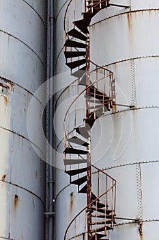 Stairs in circle industrial