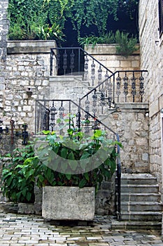 Stairs in the city of Kotor