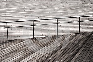 Stairs at city recreation place