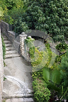 Stairs on a deserted street