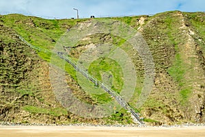 The stairs down to the Silver Strand in County Donegal - Ireland