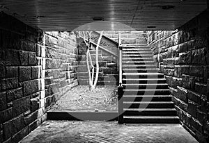 Stairs with downlight