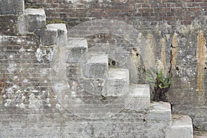 The stairs of a dry dock at the harbour