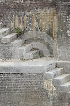 The stairs of a dry dock at the harbour