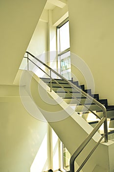 Stairs for emergency exit. Split tining