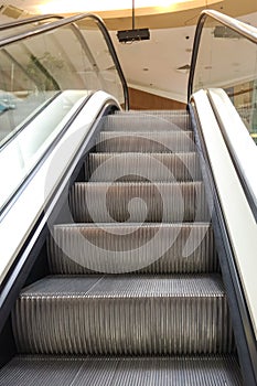 Stairs of the escalator.