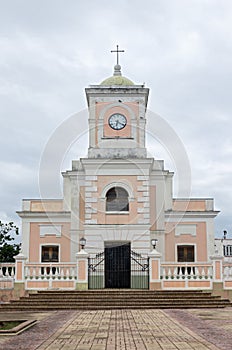 Stairs and Front Facade of Historic Cathedral in Fajardo