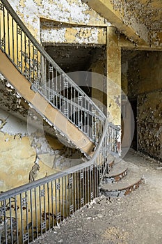 Stairs, Gary, Indiana, Abandoned Building, Ruins