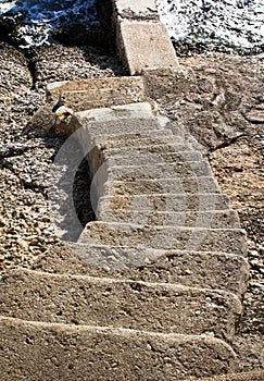 Stairs Going Down To Water