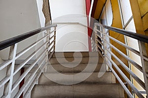 Stairs for going up and down in a multi-storey building