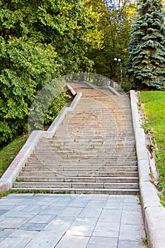 Stairs going up in Mariinsky Park, Kiev_