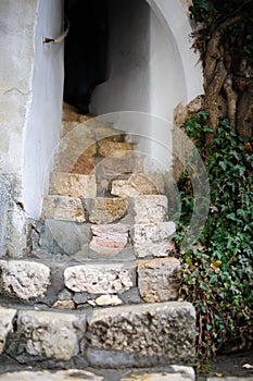 Stairs in historical museum castle Bran