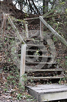 Stairs at Holland Lake Park in Weatherford Texas
