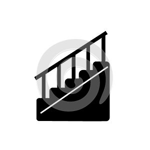 Stairs icon vector isolated on white background, Stairs sign