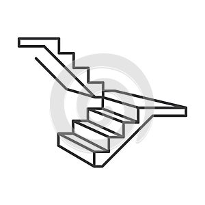 Stairs icon. vector line illustration