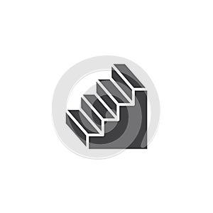 Stairs icon. vector line illustration