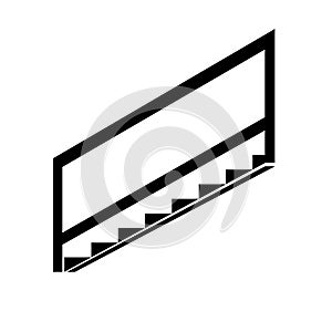 Stairs icon vector sign and symbol isolated on white background, Stairs logo concept
