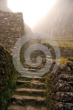 Stairs on the Inca trail photo