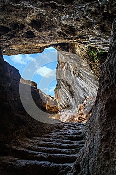 Stairs inside a Cave