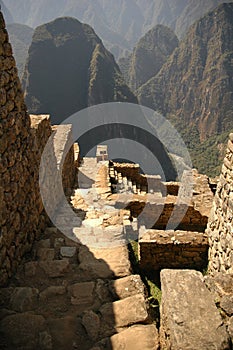 Stairs inside Machu Picchu