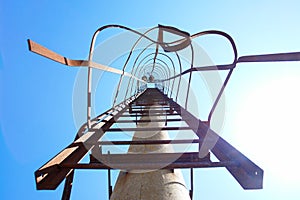 Stairs ladder to the heaven blue skies