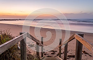 Stairs leading down onto beach