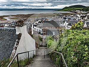 Stairs Leading Down to Avoch Village, Black Isle, Scotland