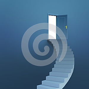 Stairs leading to door