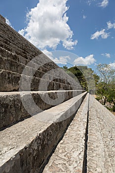 Stairs leading to the top og Mayan pyramid